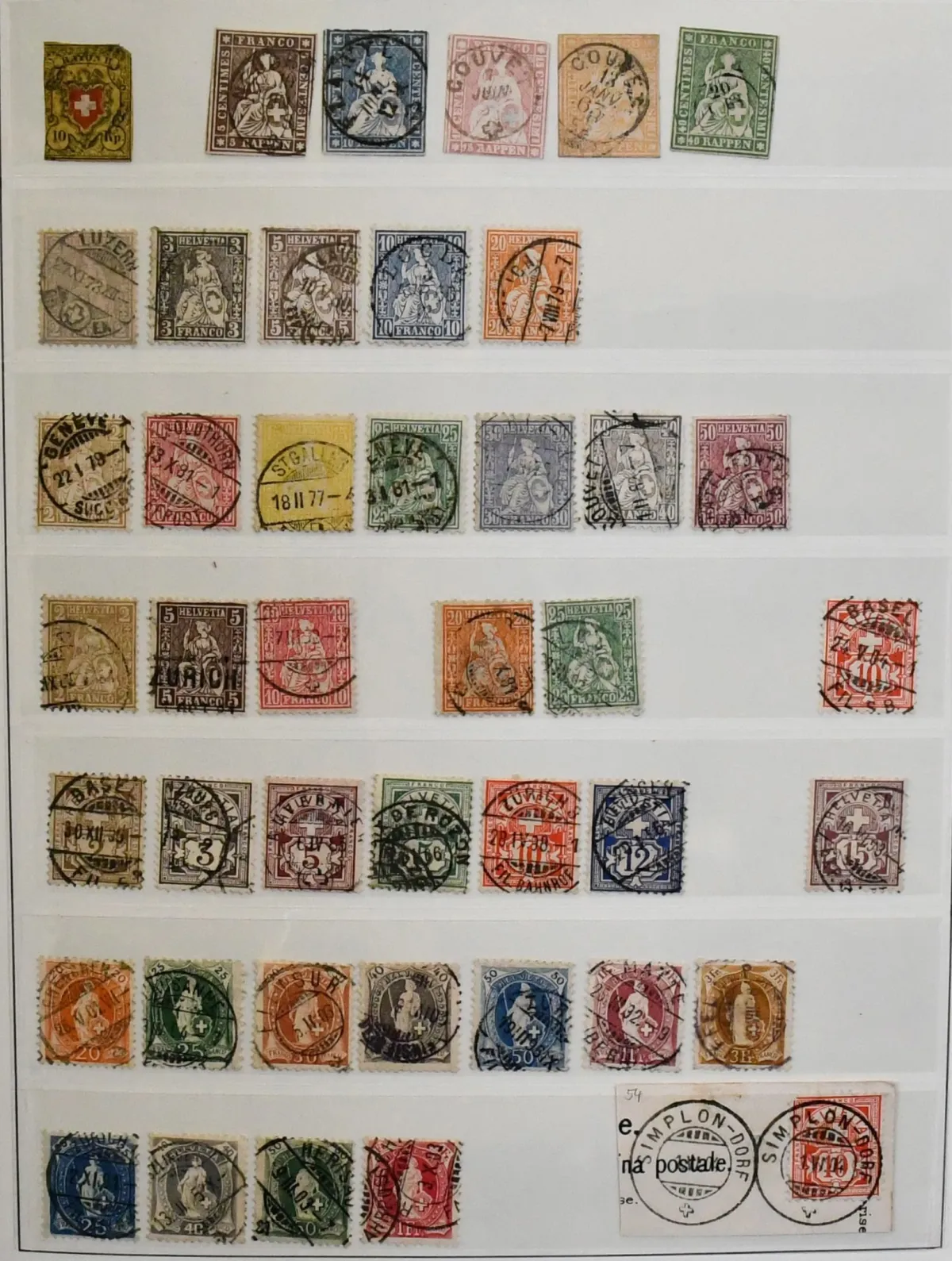 Schweiz, 1850-1997, gest. Slg. im Leuchtturm-Binder, die letzten Jahrzehnte aus Abo kpl. Mi. 3900,-