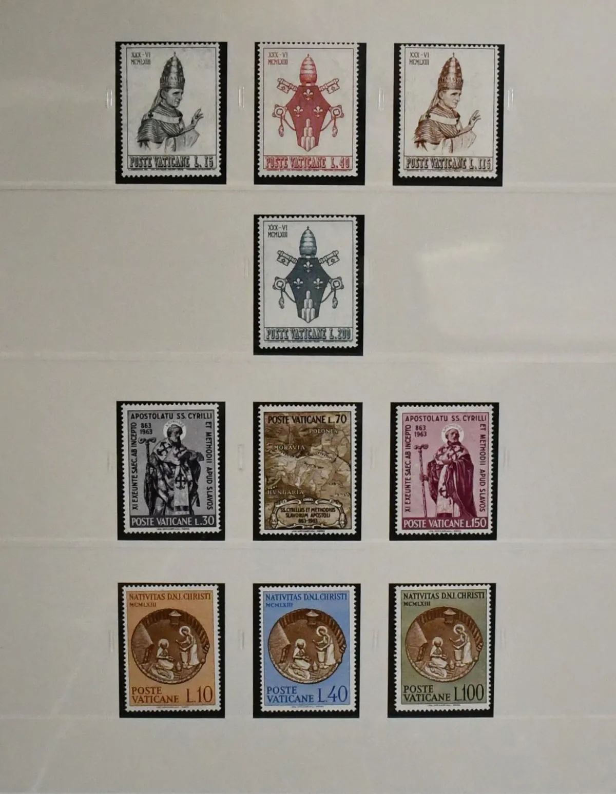Vatican, 1963-1997, almost complete mint collection in two as-new SAFE Dual pre-printed albums. Mi. about 700,-