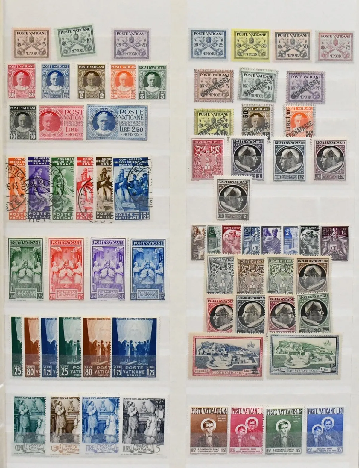 Vatikán, 1929-1983, převážně nová/ražená sbírka od č. 8/15, právníci, č. 45/50 ražené atd., od cca 1960 převážně nová
