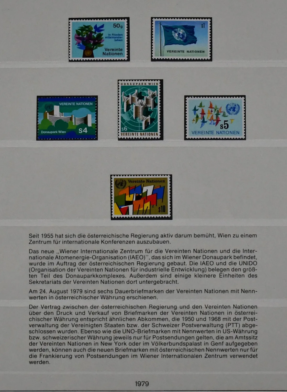 Nations Unies, collection neuf avec Genève, complet 1969-1986, et Vienne dès 1979, album Lindner-T, avec collection thématique