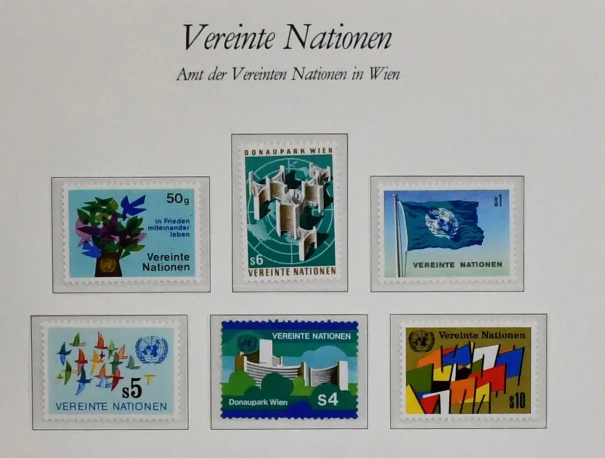 Nations Unies, Vienne, collection complète neuf, 1979-1991, avec quelques petits feuillets, album Borek