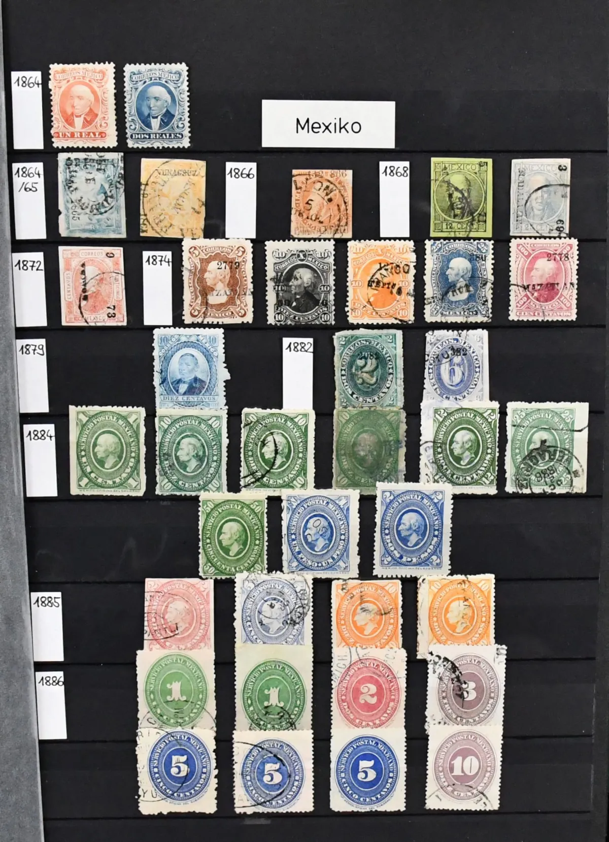 Mexico, 1864-1990, used collection in album, including some classic issues and much semi-classic, plus some Nicaragua from no. 9, probably a treasure trove