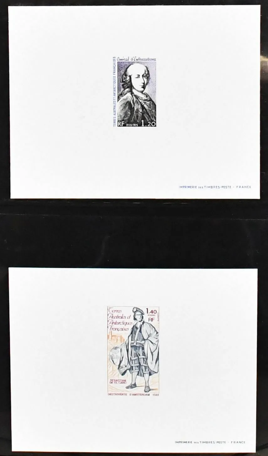 French Southern and Antarctic Territories (TAAF), rare offer with 21 "Epreuve de Luxe" ministerial sheets with corresponding Antarctic motifs such as penguins etc. According to the enclosed list, the lot cost over 2300 DM