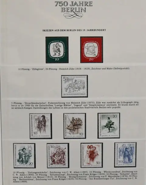 "750 Jahre Berlin", postfrische Sieger-Abo-Slg., aufgelockert mit vielen Belegen, in zwei Lindner-Vordruckalben. Dabei u.a. Berlin Nr. 91/100 postfr.