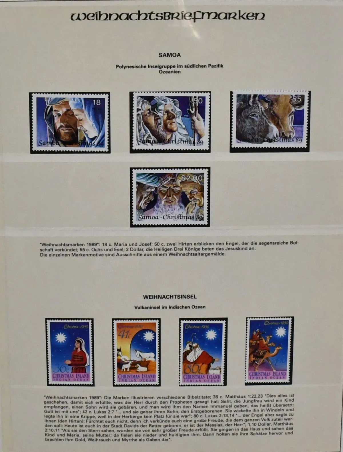 "Christmas", three-volume subscription collection on 215 full pages, mostly mint series, issues and blocks from around the world, including several…