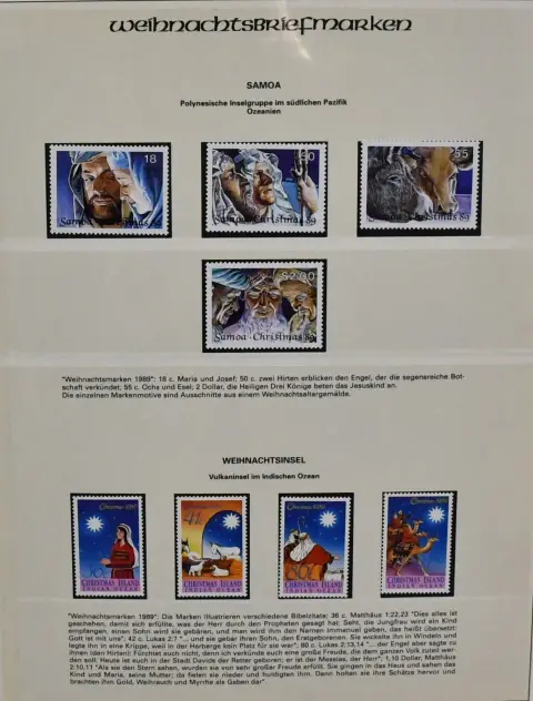 "Kerstmis", driedelige abonnementsverzameling op 215 volle pagina's, meestal postfrisse series, uitgaven en blokken uit de hele wereld, waaronder ook ettelijke…