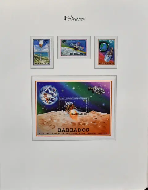 Astronomie/Ruimte, tweedelige, meestal postfrisse verzameling uit abonnement op 53 pagina's, met blokken en zegels, waaronder veel Afrika