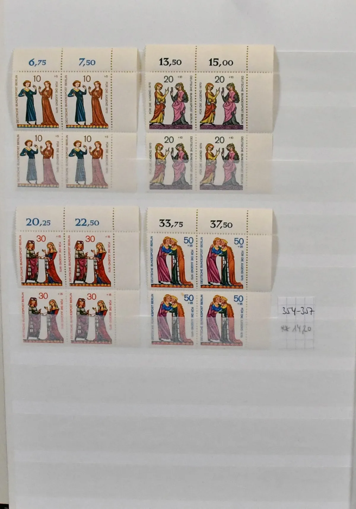 Gemälde/Religion/Madonnen, dreibändige Motiv-Slg., teils aus Abo, mit gr. Marken- u. Belege-Beständen auf über 80 Seiten, meist postfrisch, dabei auch einiges…