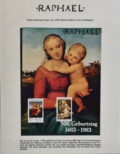 Art/Raphael/Renaissance, mint subscription collection on 119 pages in two matching Lindner albums, including many blocks and sets from around the world. High former subscription price