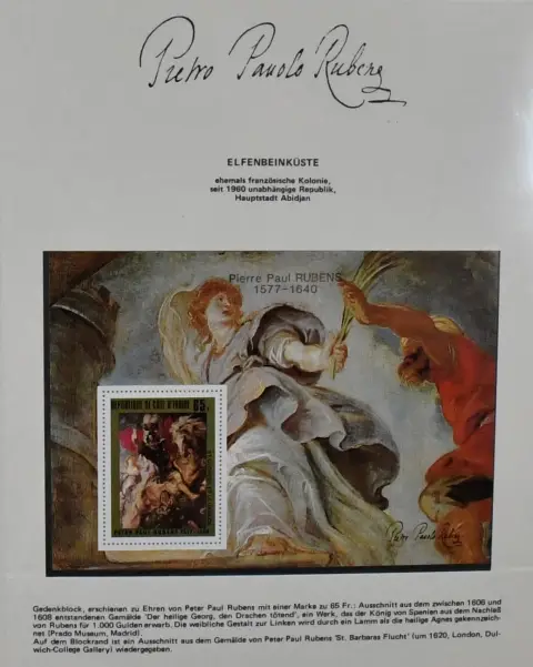 Rubens, extensive mint collection with nearly 50 blocks and miniature sheets, in illustrated Lindner pre-printed album