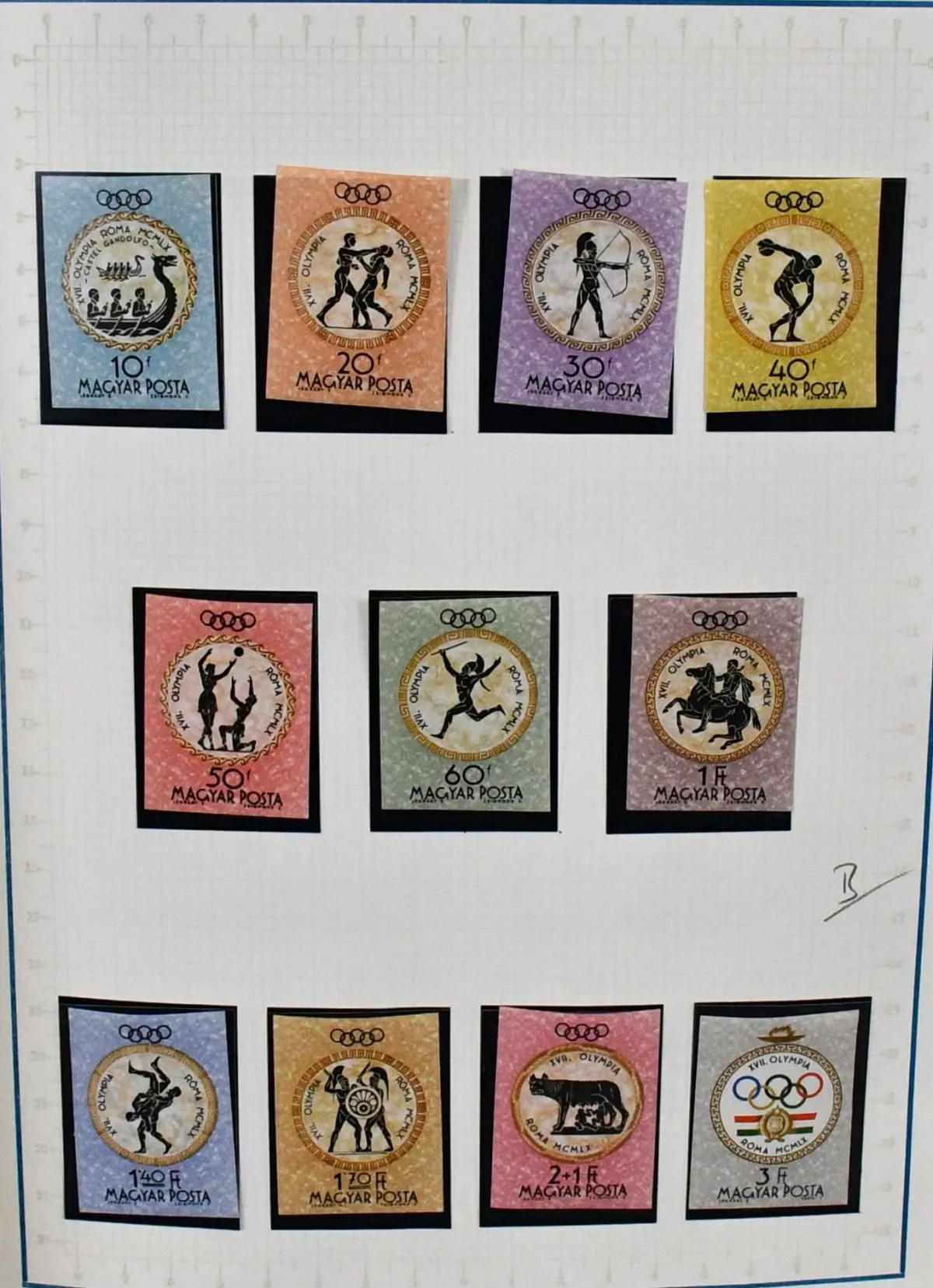 Olympia, thematic collection 1956-1968, mainly mint stamps and blocks, in thick self-made binder, including many better values with…