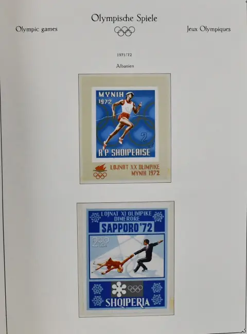 Olympic Games 1972, mint collection in as-new KABE pre-printed album, including imperforate Hungary issues, about 40 blocks and miniature sheets etc., all…
