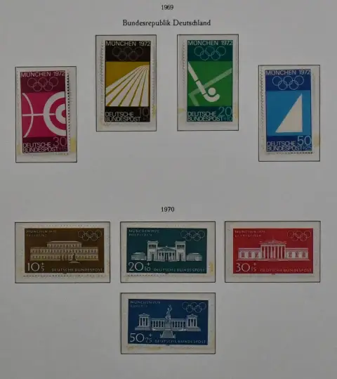 Olympic Games 1972, mint collection only European issues, in KABE pre-printed album. Including Bulgaria bl. 40/43 (Mi. 358,-), Romania bl. 94, 98 and 101…