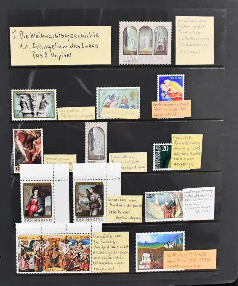 Christmas, collection in album or binder with much material, including "Advent", "Customs", "Adoration of the Shepherds" etc.