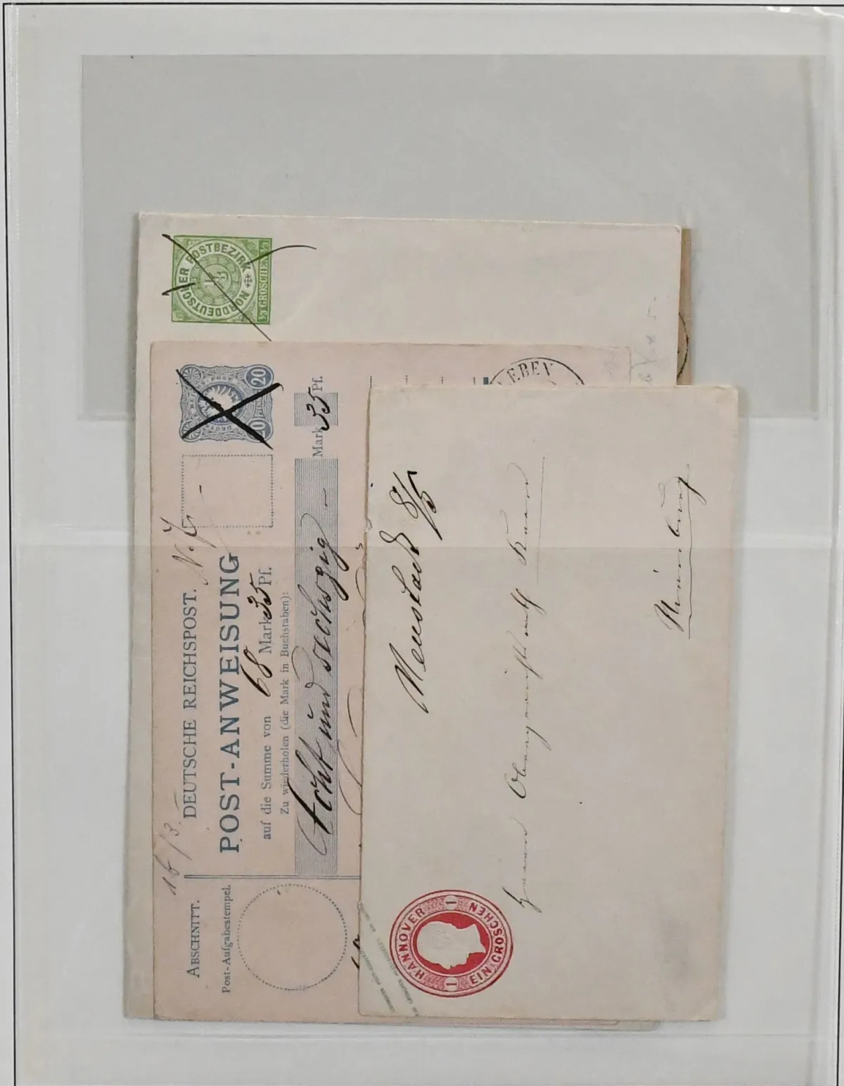 Worldwide, letter lot with special features, including Austria no. 37 uncancelled on letter from Bihacz/Turkey, Honduras no. 8 on "specimen" sheet, German Reich