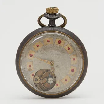8-DAY POCKET WATCH, Hendomas "8 Jours" system, circa 1920.