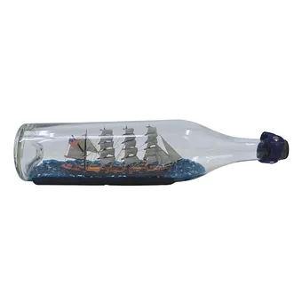 VIERMASTIGES SEGELSCHIFF IN GLASFLASCHE.