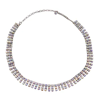 COLLIER CHOKER EN STRASS.