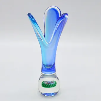 Murano glass vase, multiple studio glass, sommerso and millefiori, Italy, circa 1970.
