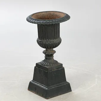 Kleine Medici-Vase auf Postament, Frankreich, 1. Hälfte 20. Jh.