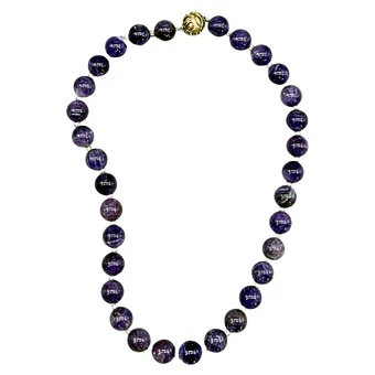 AMETHYST-PERLENKETTE MIT MAGNETVERSCHLUSS AUS 925ER SILBER.