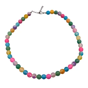 COLLIER DE PERLES COLORÉES.
