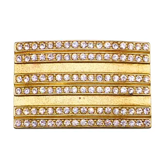 Boucle de ceinture rectangulaire avec strass.