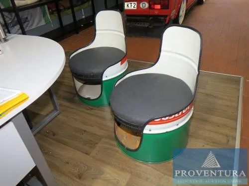 Öl-Fass-Sessel 2er Set CASTROL
