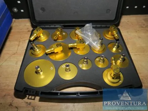 Radiator pressure test adapters GEARZAAR 16 pieces in case