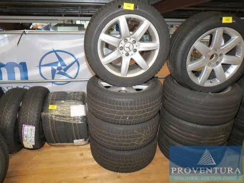 Aluminium wheel set for Mercedes-Benz S / SL-Class 255/45R17 98V M+S tyres Continental ContiWinterContact