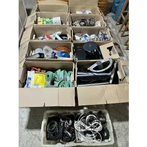 11 boxes of miscellaneous items