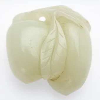 Two connected melons, jade, China, late Qing Dynasty.