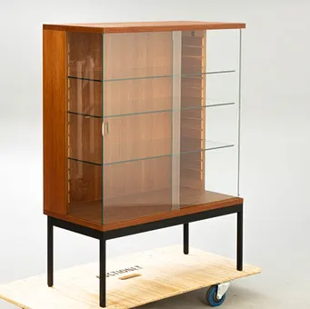 DIETER WAECKERLIN. Behr. Witryna seria B, teak, Niemcy, lata 1950-1960.