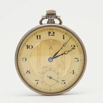 OMEGA. Lépine-Taschenuhr, Art Déco-Set mit Anhänger, 800er Silber, um 1925, Schweiz.