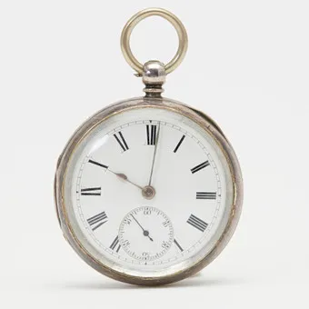 D. JONES, LIANDYSSUL. Lépine. Fusee pocket watch, 925 silver, key winding, circa 1900, England.