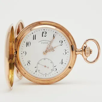 GLASHÜTTE. Savonnette-Taschenuhr, 585er Roségold, um 1910, Deutschland.