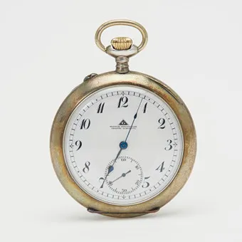 DPUG, GLASHÜTTE. Lépine pocket watch, 900 silver, circa 1918, Germany.