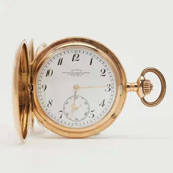 GLASHÜTTE. Savonnette-Taschenuhr, 585er Roségold, um 1920, Deutschland.