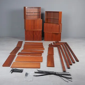 POUL CADOVIUS. Cado, 'Royal System' shelving system, designed 1950s, Denmark. (84).