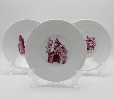 Höchst Porcelaine – ensemble de 3 mini-assiettes peintes à la main #2.