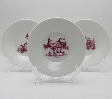 PORCELAINE DE HÖCHST – ENSEMBLE DE 3 MINI-ASSIETTES PEINTES À LA MAIN #1.