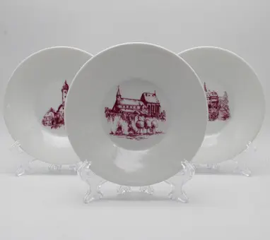 PORCELAINE DE HÖCHST – ENSEMBLE DE 3 MINI-ASSIETTES PEINTES À LA MAIN #1.