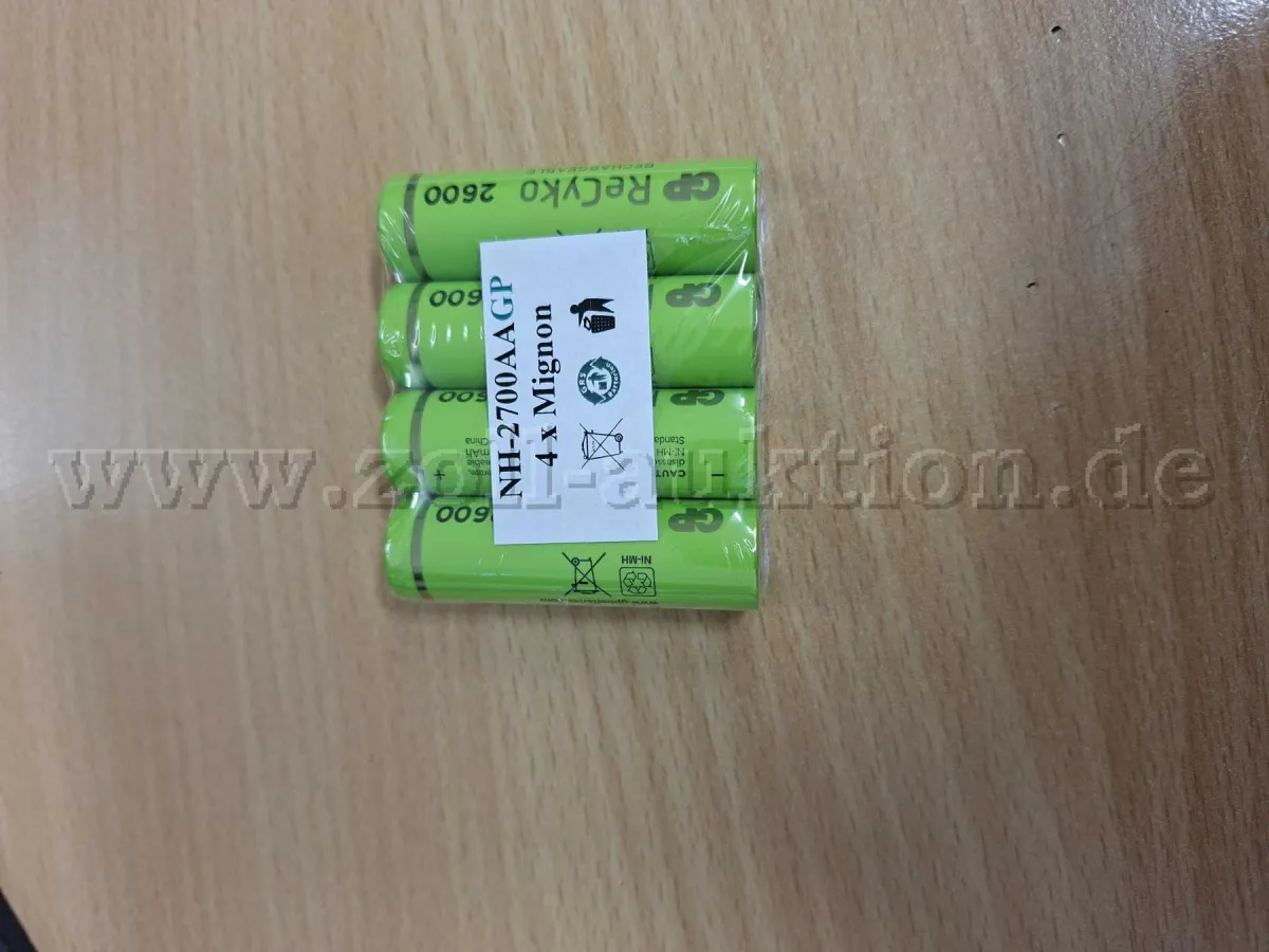 120 Aufladbare Batterien Ni-MH AA 2600mAh (4er Packungen)