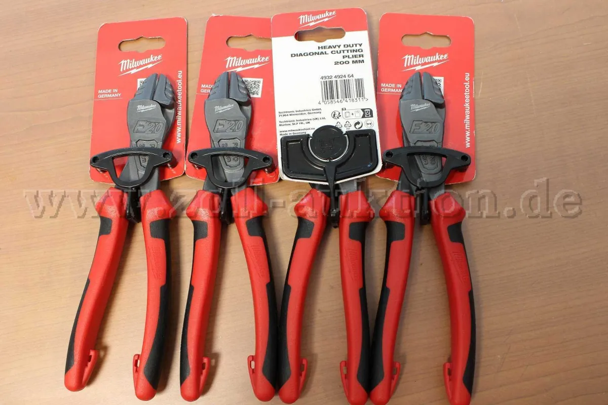 4 Milwaukee side cutters 200 mm