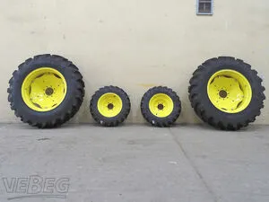 4 opony do ciągnika rolniczego na felgach stalowych, w tym: