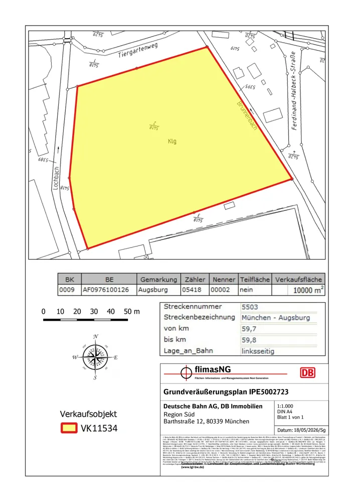 Ogród działkowy w Augsburg Ferdinand-Halbeck-Straße