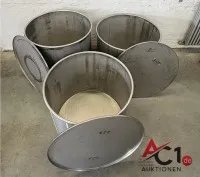 3x VA-Auffangbehälter Edelstahl