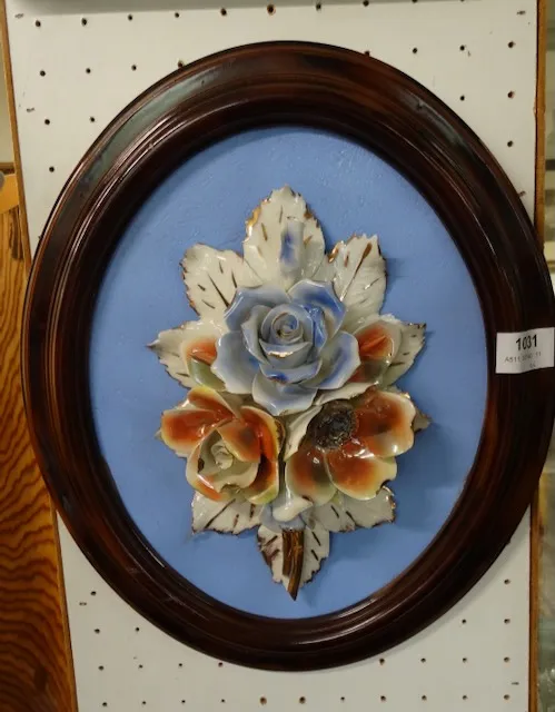 1 porcelánový obraz "Blume", poškozený
