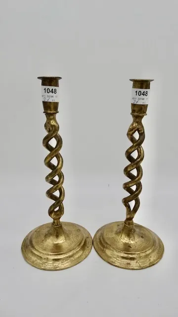 2 Kerzenständer Messing