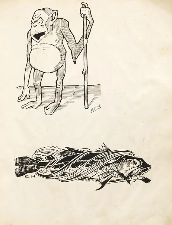 Edwin Hermann Henel, skissebok, 1902